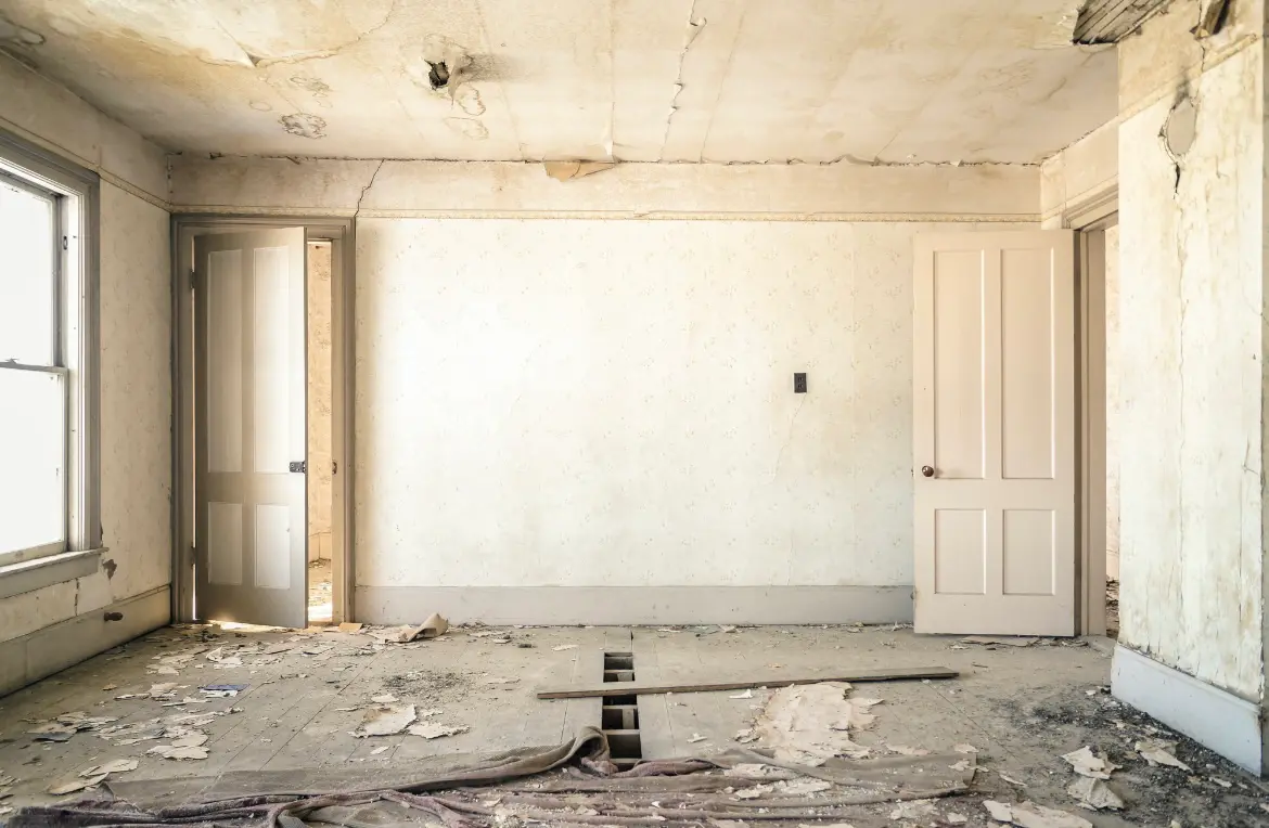 Waste disposal crew managing a cleanout project in Caledonia